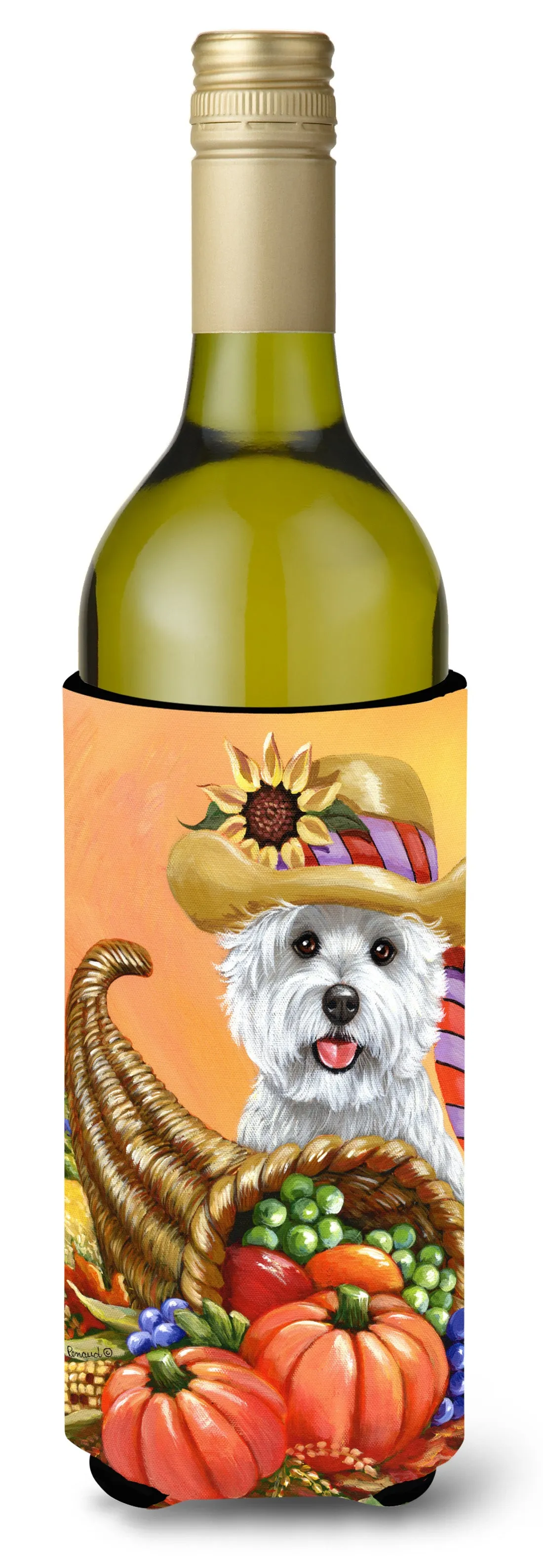 Westie Autumn Wine Bottle Hugger PPP3200LITERK