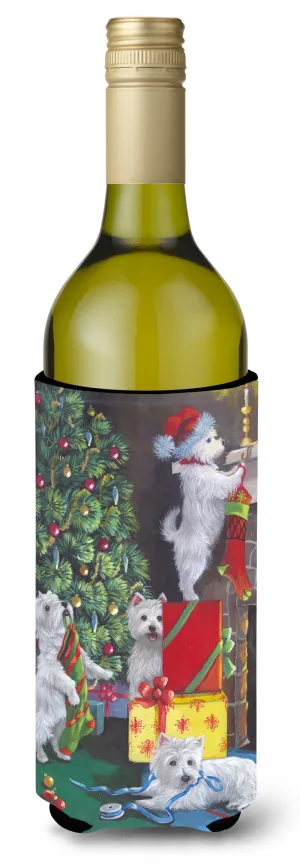Westie Christmas Decorating Wine Bottle Hugger PPP3233LITERK