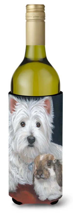 Westie Rabbit Harmony Wine Bottle Hugger PPP3207LITERK