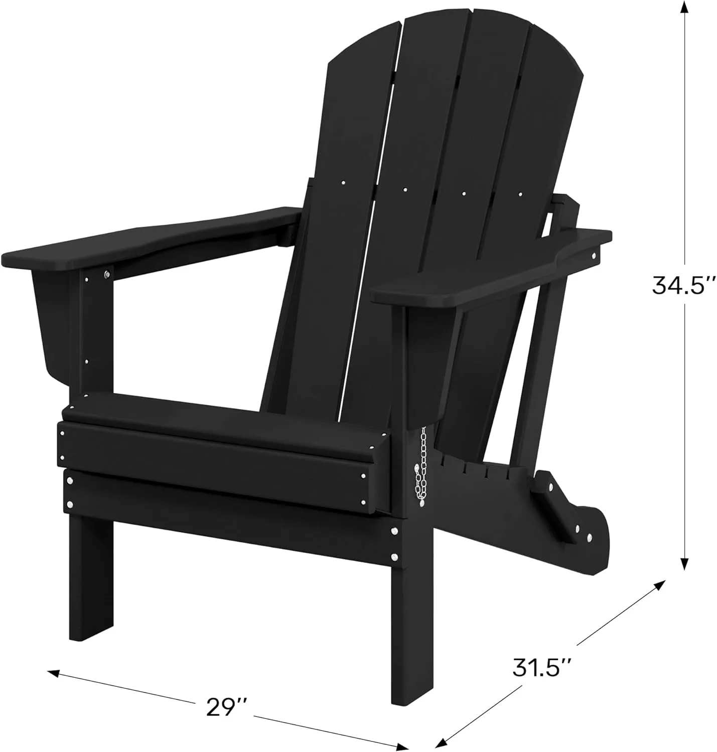 WestinTrends Malibu 2 Piece Set Outdoor Folding Poly Adirondack Chair, Turquoise