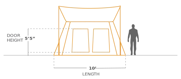 White Duck Outdoors Prota Canvas Tent Standard/Deluxe - 10'x10'