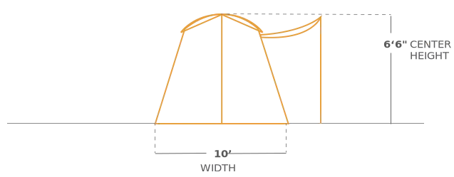 White Duck Outdoors Prota Canvas Tent Standard/Deluxe - 10'x10'