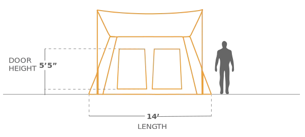 White Duck Outdoors Prota Canvas Tent Standard/Deluxe - 10'x14'