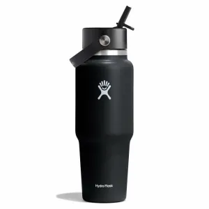 Wide Flex Straw Travel Bottle 32oz Black