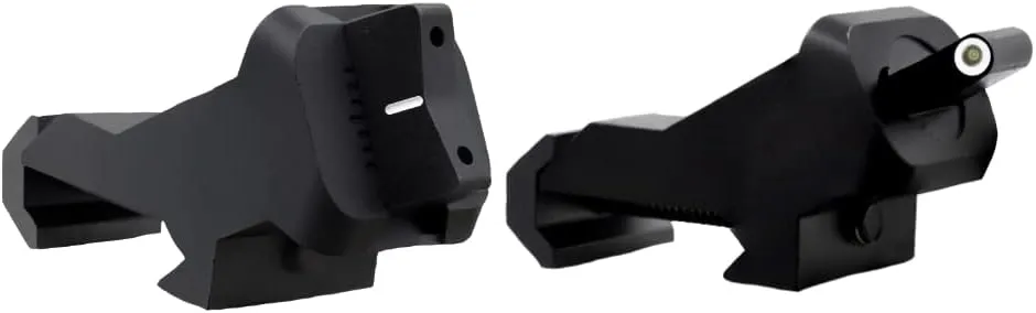 XS SIGHTS XTI2 45° Offset Iron Sights, Front Glow in The Dark for Tactical Applications, Ambidextrous, Durable