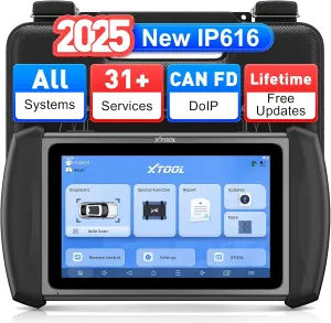 XTOOL IP616 V2.0 OBD2 Scanner Diagnostic Tool with 31  Resets, Lifetime Free Update Scanner for Car, CAN FD & DoIP, ECU Configuration, Full Systems Scan Tool for All Vehicles, Android 10