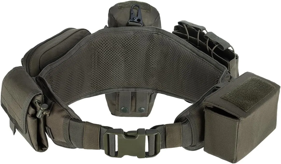 YAKEDA Tactical Battle Belt Duty Belt Law Enforcement Utility Belt Police Belt Set 5 PCS