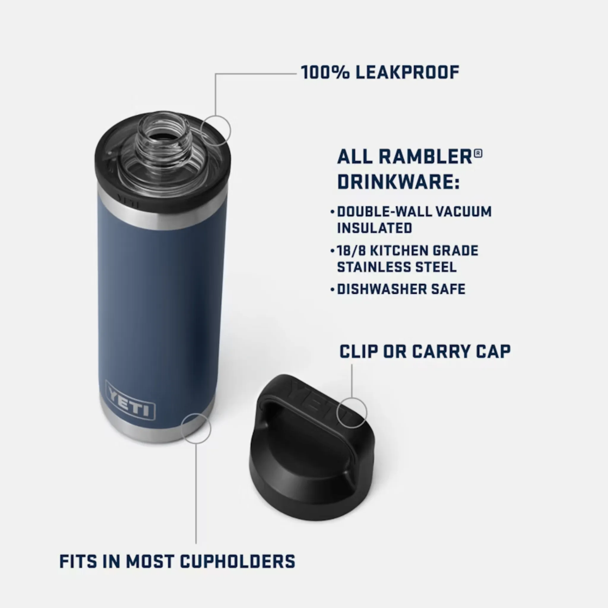 YETI Rambler 18oz Water Bottle With Chug Cap - Firefly Yellow