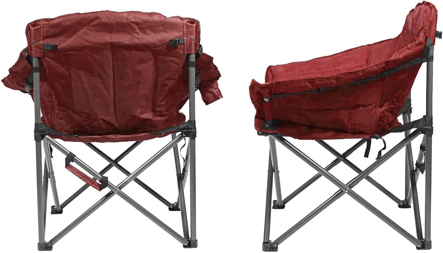 Zenithen Limited Foldable Portable Guidesman Padded Folding Chair, Perfect for Camping, Outdoor Sporting Events, Patio Furniture and Campires, Red (Pack of 2)
