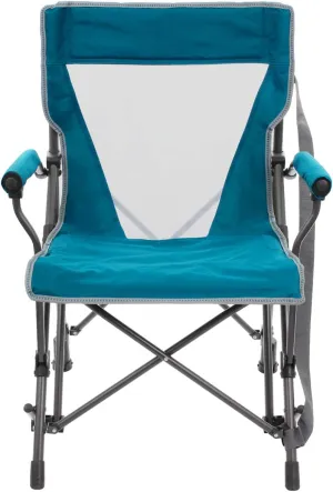 Zenithen Portable Padded Hard Arm Outdoor Rocker Chair Perfect for Sporting Events, Outdoor Activities, Camping, Patio Furniture, and Relaxing, Teal