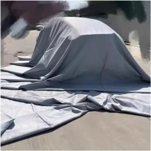zktoermn Large Emergency Fibreglass Blanket, Isolate and Extinguish Small Fires, for Electric Vehicle Truck, with Carry Bag(26.3 * 32.9ft/8 * 10m)