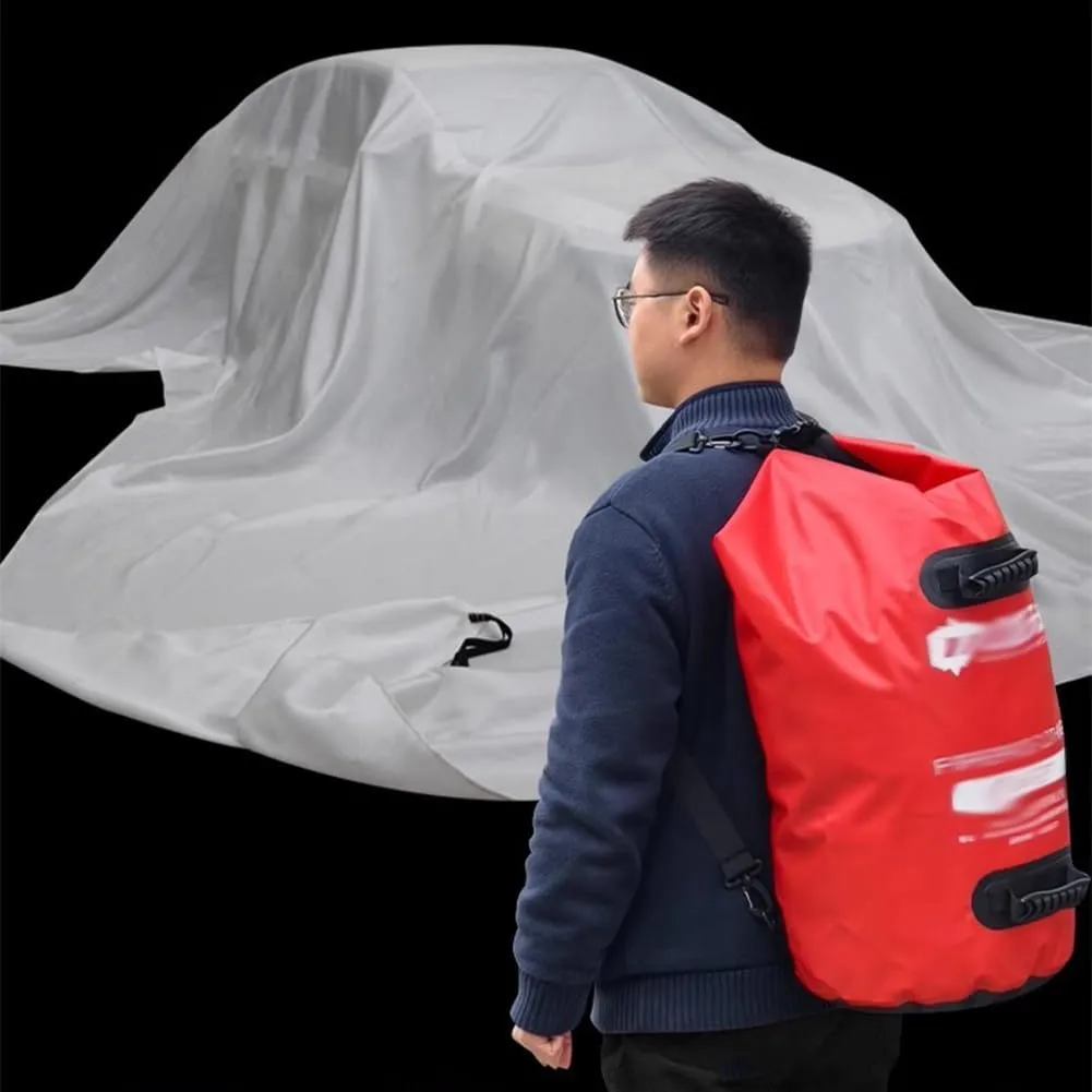 zktoermn Large Emergency Fibreglass Blanket, Isolate and Extinguish Small Fires, for Electric Vehicle Truck, with Carry Bag(26.3 * 32.9ft/8 * 10m)