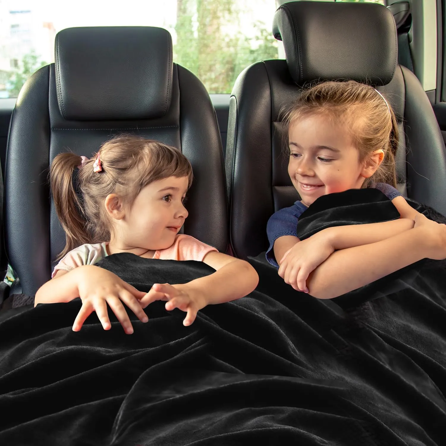 ZONETECH Heating 12V Polar Fleece Material Blanket 2- Pack - Ideal for Summer Camping, Road Trips, Picnics, or Relaxing in The Convenience of Your Vehicle or Home