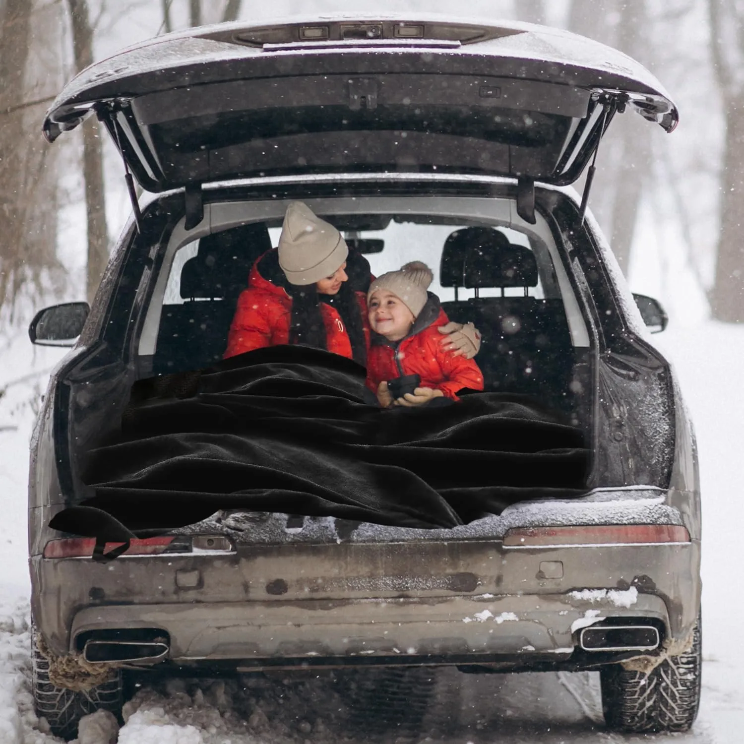 ZONETECH Heating 12V Polar Fleece Material Blanket 2- Pack - Ideal for Summer Camping, Road Trips, Picnics, or Relaxing in The Convenience of Your Vehicle or Home