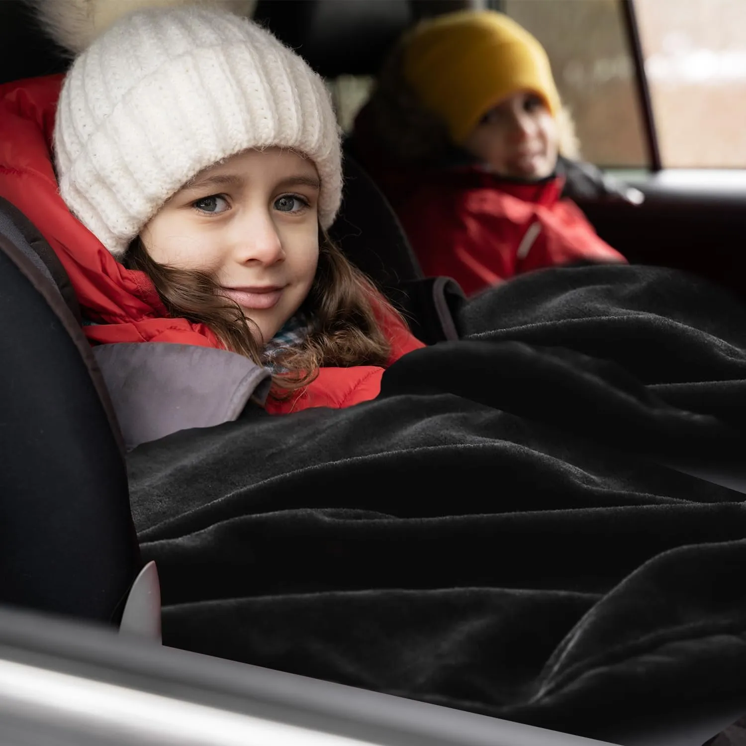 ZONETECH Heating 12V Polar Fleece Material Blanket 2- Pack - Ideal for Summer Camping, Road Trips, Picnics, or Relaxing in The Convenience of Your Vehicle or Home